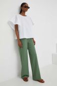 Штани Answear Lab жіночі колір зелений пряме висока посадка (3422643)