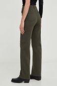 Штани Answear Lab жіночі колір зелений фасон cargo висока посадка