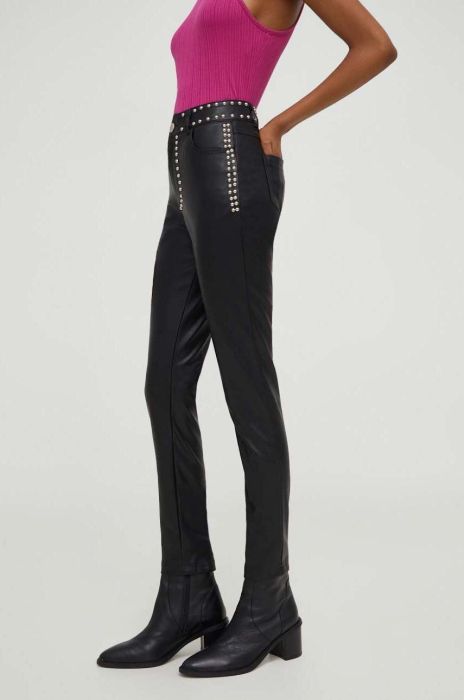 Штани Answear Lab X Лімітована колекція NO SHAME жіночі колір чорний облягаючі висока посадка