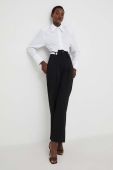 Штани Answear Lab X Лімітована колекція NO SHAME жіночі колір чорний прямі висока посадка (3535321)
