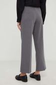 Штани Answear Lab жіночі колір сірий пряме висока посадка (3589304)