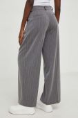 Штани Answear Lab жіночі колір сірий пряме висока посадка (3599137)