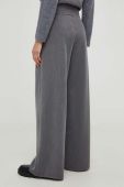 Штани Answear Lab жіночі колір сірий широке висока посадка (3606659)