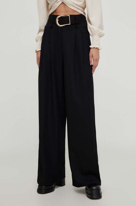 Штани Answear Lab жіночі колір чорний широке висока посадка (3606663)