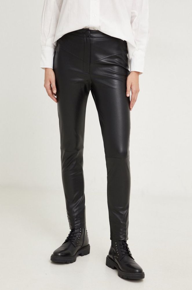 Штани Answear Lab жіночі колір чорний облягаюче висока посадка (3677200)