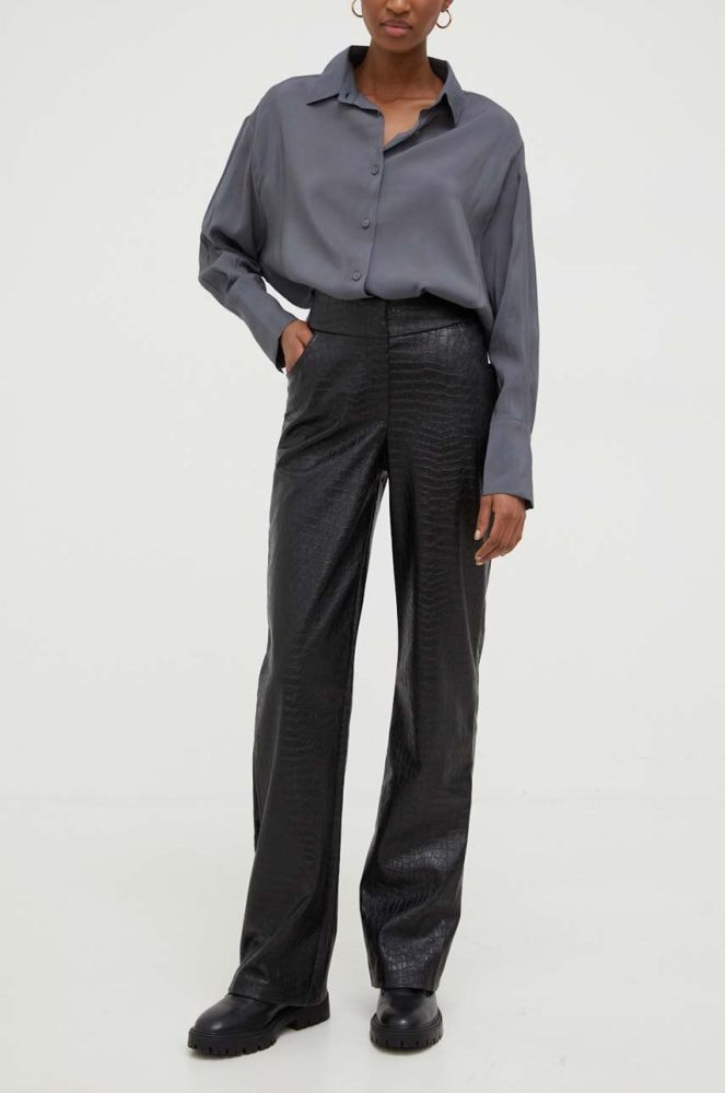 Штани Answear Lab жіночі колір чорний пряме висока посадка (3652119)