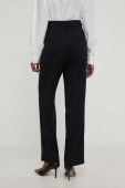 Штани з вовною Answear Lab колір чорний пряме висока посадка