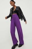 Штани Answear Lab жіночі колір фіолетовий широке висока посадка (3646050)