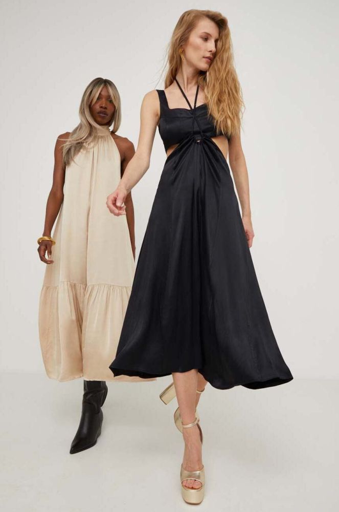Сукня Answear Lab колір чорний maxi розкльошена (3307477)