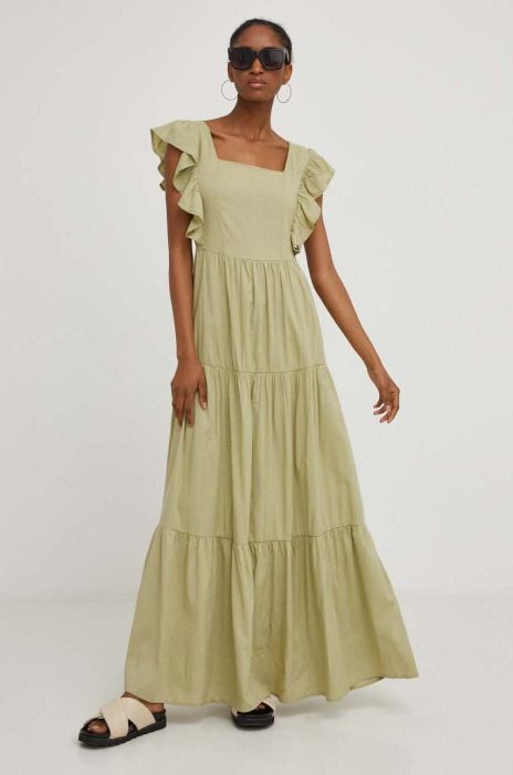 Сукня Answear Lab колір зелений maxi розкльошена (3298217) Сукня Answear Lab колір зелений maxi розкльошена (3298217)