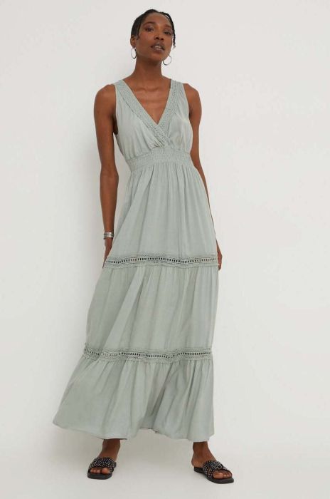 Сукня Answear Lab колір зелений maxi розкльошена (3311498)