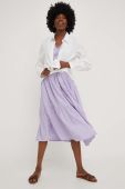 Сукня Answear Lab колір фіолетовий midi розкльошена (3283598)