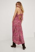 Сукня з шовком Answear Lab колір рожевий maxi розкльошена (3329267)