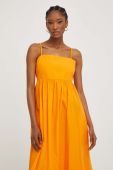 Бавовняна сукня Answear Lab колір помаранчевий maxi розкльошена