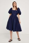 Сукня Answear Lab колір синій midi розкльошена (3375800)