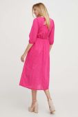 Сукня Answear Lab колір рожевий midi розкльошена (3361045)