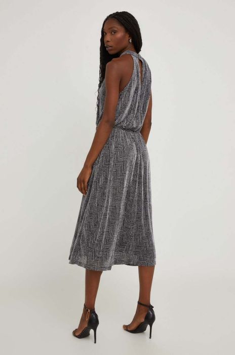 Сукня Answear Lab колір срібний midi розкльошена