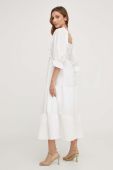 Бавовняна сукня Answear Lab колір білий midi розкльошена (3402858)