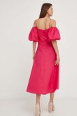 Сукня Answear Lab колір рожевий midi розкльошена (3375821)