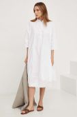 Бавовняна сукня Answear Lab колір білий mini oversize (3398647)