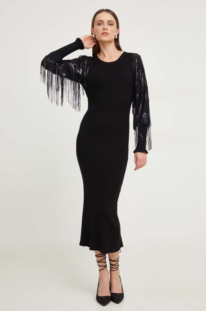 Сукня Answear Lab колір чорний midi облягаюча (3682110)