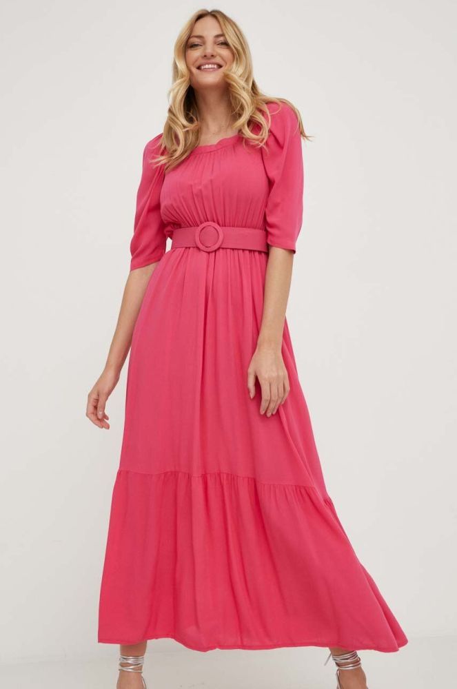 Сукня Answear Lab колір рожевий maxi розкльошена (3320631)