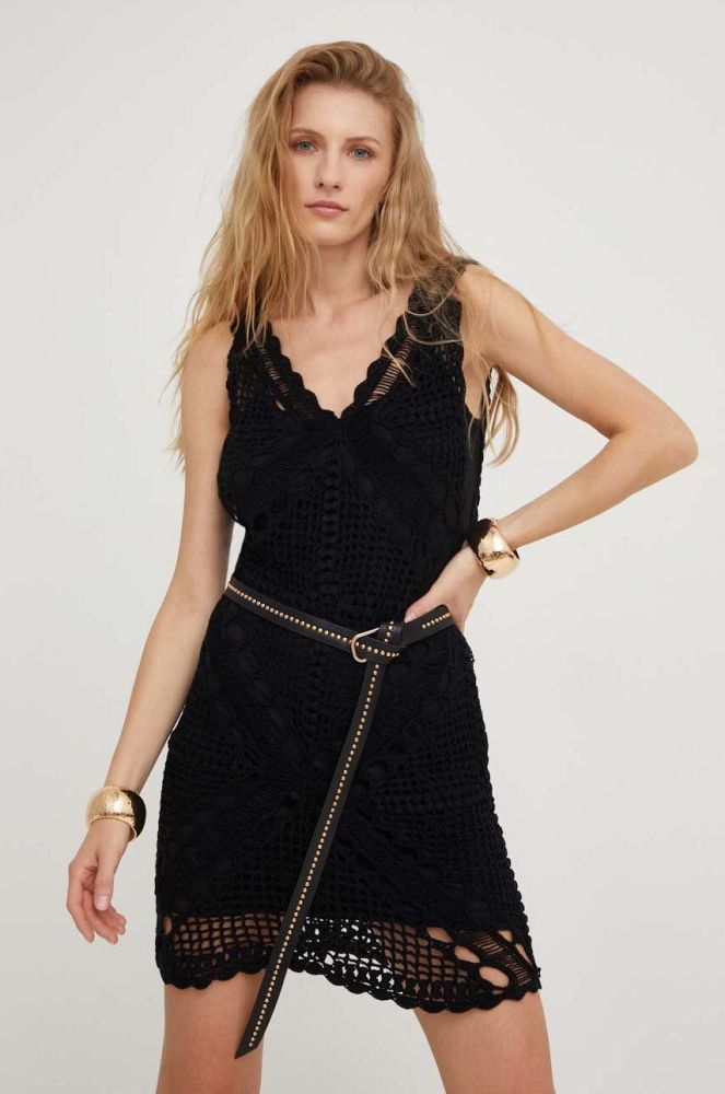 Бавовняна сукня Answear Lab колір чорний mini пряма (3307493)