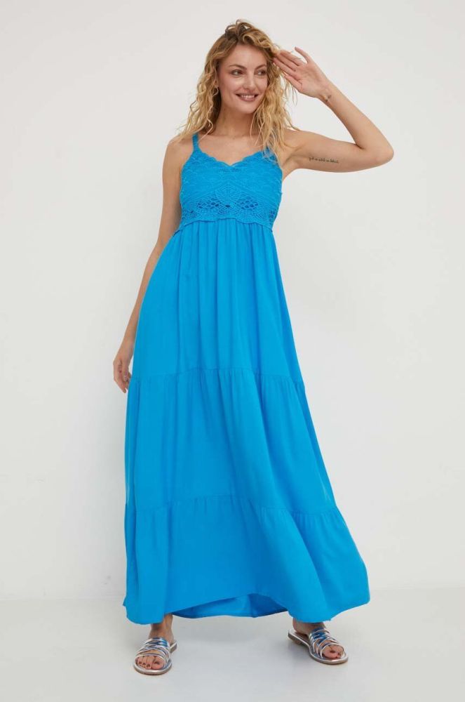 Сукня Answear Lab maxi розкльошена колір блакитний (3329194)