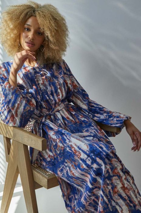 Сукня Answear Lab колір синій maxi oversize