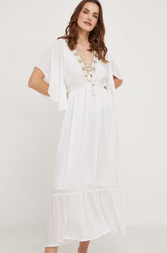 Сукня Answear Lab колір білий maxi розкльошена (3370979)
