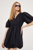Бавовняна сукня Answear Lab колір чорний mini розкльошена (3380288)