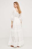 Льняна сукня Answear Lab колір білий maxi розкльошена (3380315)
