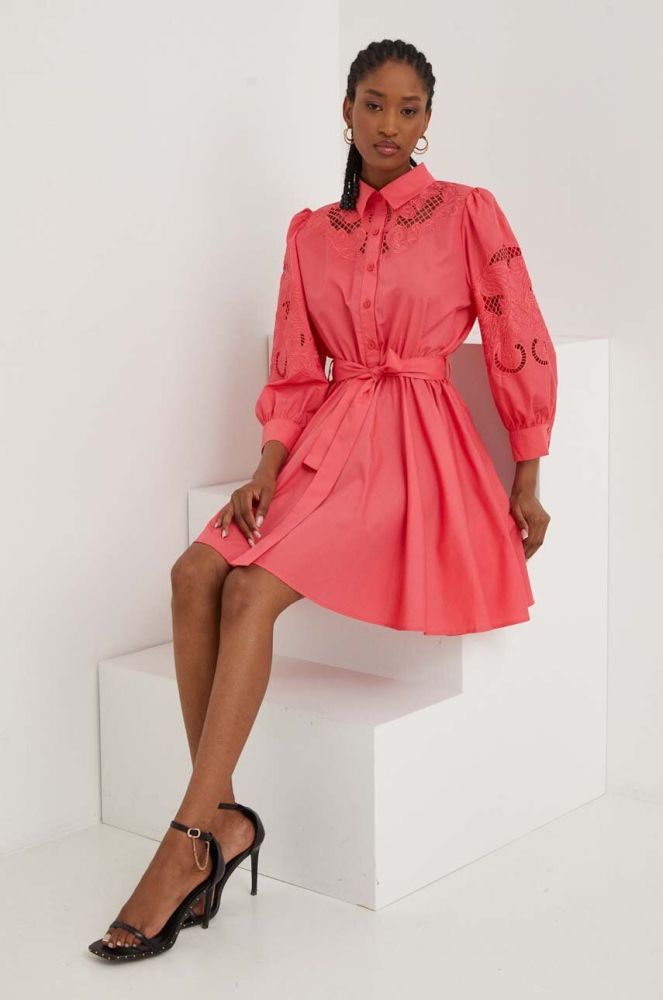 Сукня Answear Lab колір рожевий mini розкльошена (3452321)