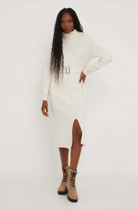 Сукня Answear Lab колір бежевий midi пряма (3478909)