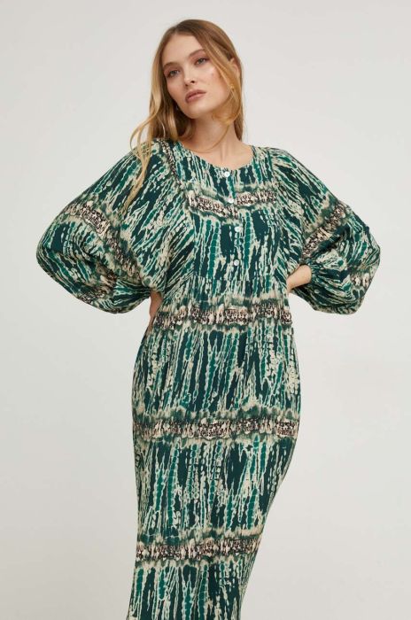 Сукня Answear Lab колір зелений midi розкльошена (3611290)