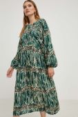 Сукня Answear Lab колір зелений midi розкльошена (3611290)