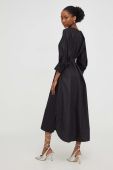 Бавовняна сукня Answear Lab колір чорний midi розкльошена (3626756)