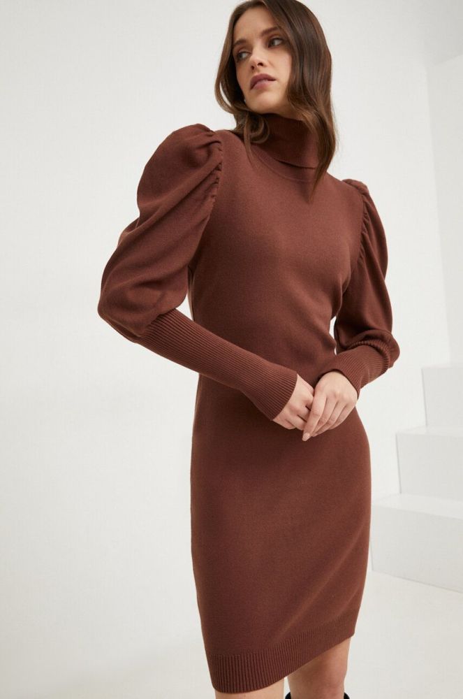 Сукня Answear Lab колір коричневий mini облягаюча (3682118)