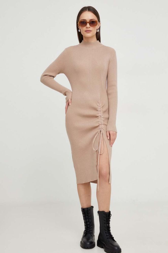 Сукня Answear Lab колір коричневий mini облягаюча (3682138)