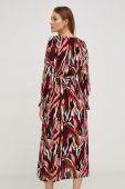 Сукня Answear Lab колір бордовий midi розкльошена