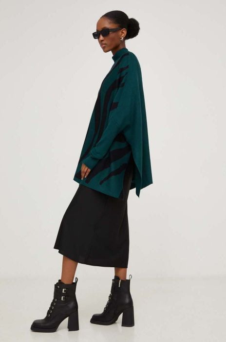 Светр Answear Lab жіночий колір зелений легкий гольф (3535367)