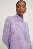 Светр Answear Lab жіночий колір фіолетовий гольф