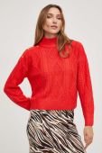 Светр Answear Lab жіночий колір червоний півгольф (3551933)