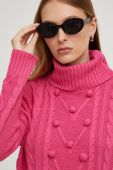 Светр Answear Lab жіночий колір рожевий теплий гольф (3646076)