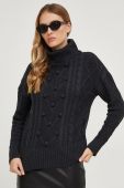Светр Answear Lab жіночий колір чорний теплий гольф (3646080)