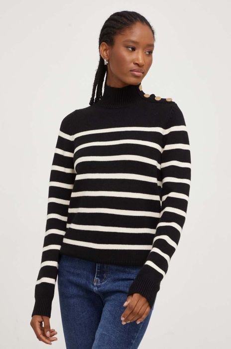 Светр Answear Lab жіночий колір чорний півгольф (3460066)