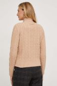 Светр з вовною Answear Lab колір бежевий півгольф (3569219)