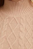 Светр з вовною Answear Lab колір бежевий півгольф (3569219)