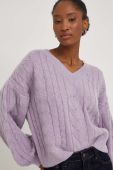 Светр з вовною Answear Lab колір фіолетовий теплий (3569227)