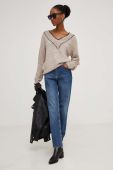 Светр з вовною Answear Lab колір бежевий легкий (3530343)
